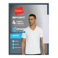thumbnail image 1 of Hanes Ultimate® Men's X-Temp® Sport V-Neck Undershirt 4-Pack White XL, 1 of 3