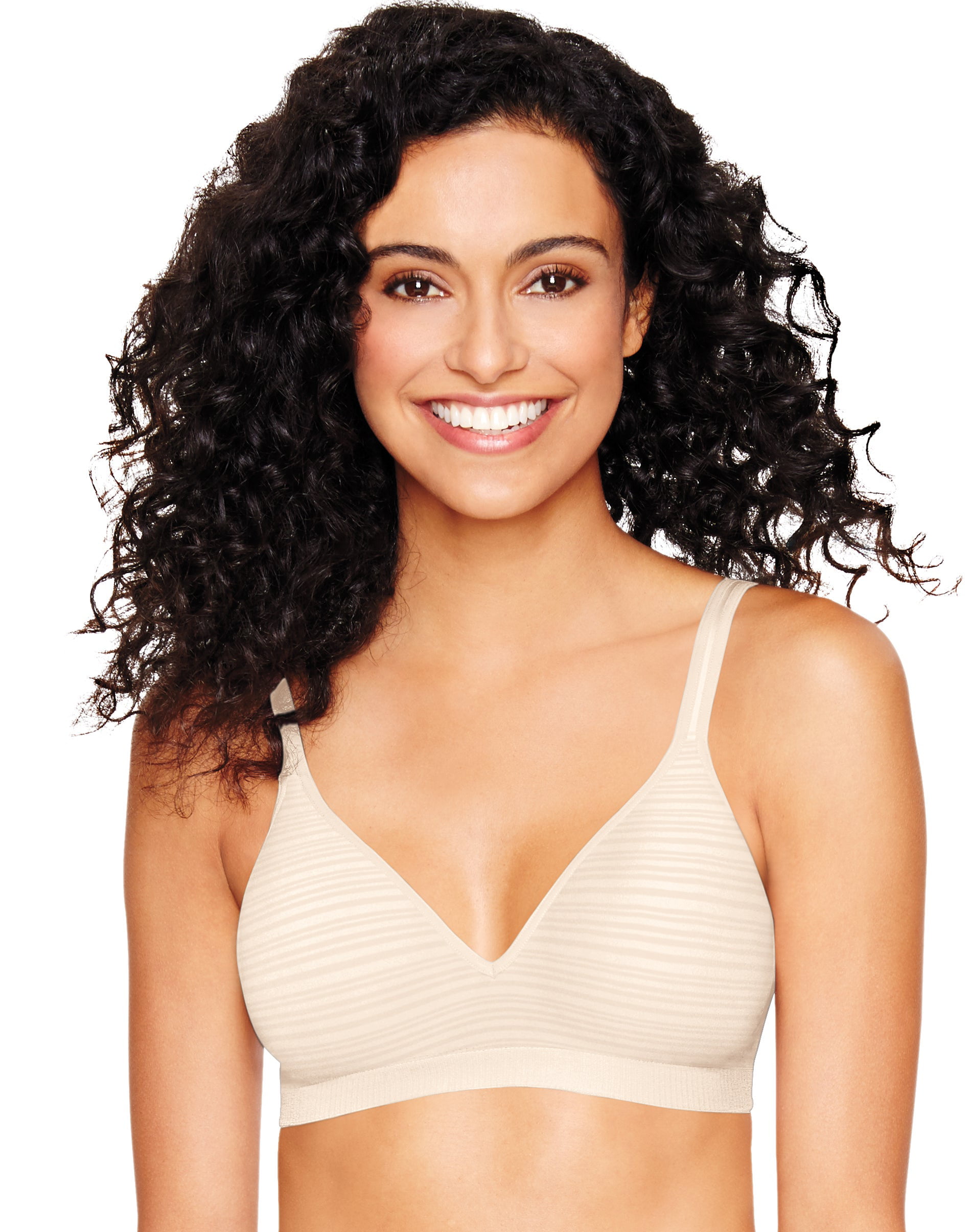 Hanes Ultimate Perfect Coverage ComfortFlex Fit® Wirefree Bra M Pink  Raspberry Delight Dot 