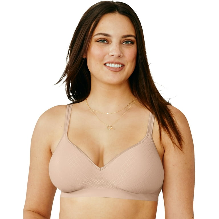 Hanes Ultimate Perfect Coverage Women's Wireless T-Shirt Bra Soft Taupe  DEsprit XL 