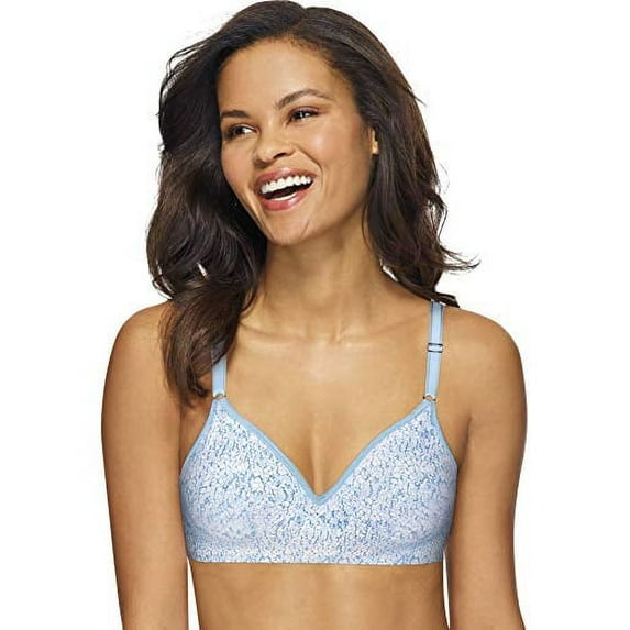 Hanes Ultimate® Smooth Inside and Out Foam ComfortFlex Fit® Wirefree Bra Abstract Geo XL Women's