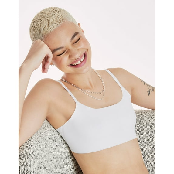 Hanes Ultimate Ultra Light Comfort Women's Wireless Pullover Bra White S