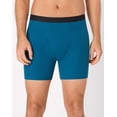 thumbnail image 1 of Hanes Ultimate Underwear Boxer Briefs Pack - 4-Pack - ComfortSoft Moisture-Wicking Cotton Black/Gray/Stripe/Teal L Men's, 1 of 8