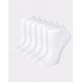 thumbnail image 1 of Hanes Ultimate Women's No Show Socks, Cushioned, 6-Pairs White 5-9, 1 of 4
