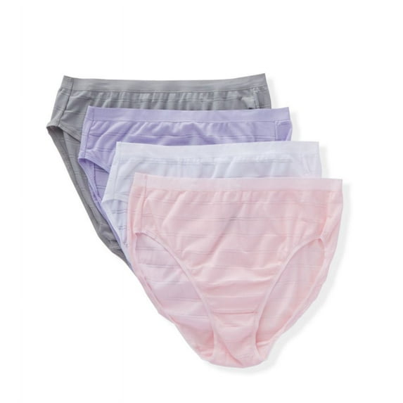 Hanes Ultimate Women's Breathable Comfort Flex Fit Hi-Cut Underwear, 4-Pack
