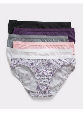 Hanes Women's Cotton Hipster Underwear, Moisture Wicking, 6-Pack Assorted 6  