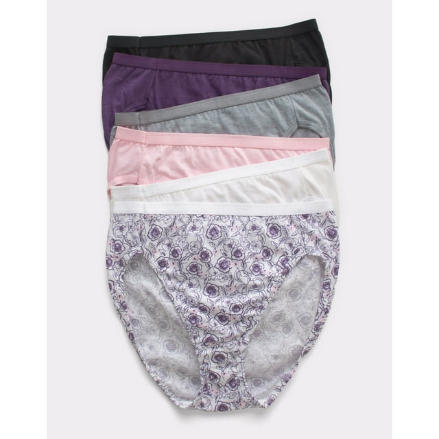 Hanes Ultimate HiCut Underwear 6Pack Women's Breathable High Cut Full