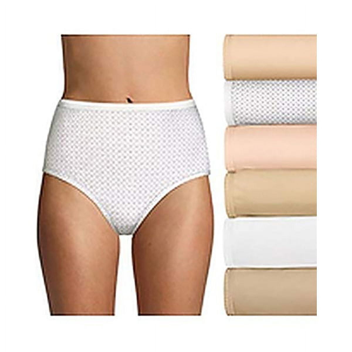 Hanes (12 Pack) 100% White Cotton Bikini Underwear Women Panties Sexy  Womenâ€s Underwear Soft Tagless