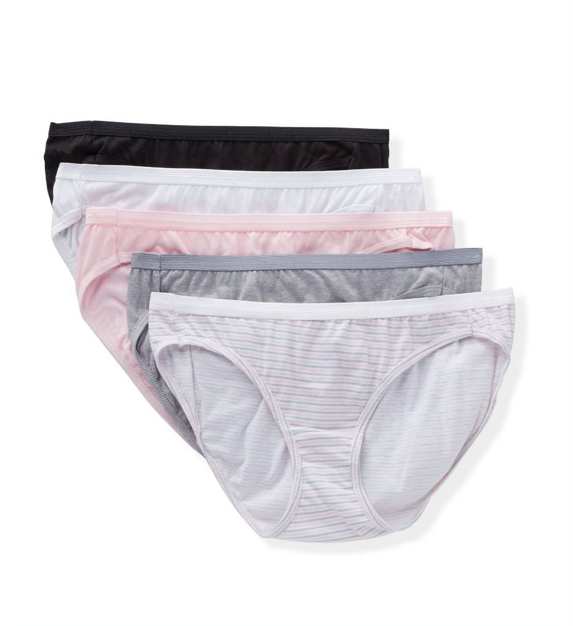 Hanes Ultimate Women's Comfort Cotton Bikini Underwear, 5+1 Pack