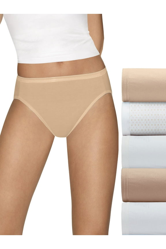 Ultimate Women's Comfort Cotton Hi-Cut Underwear, 5-Pack