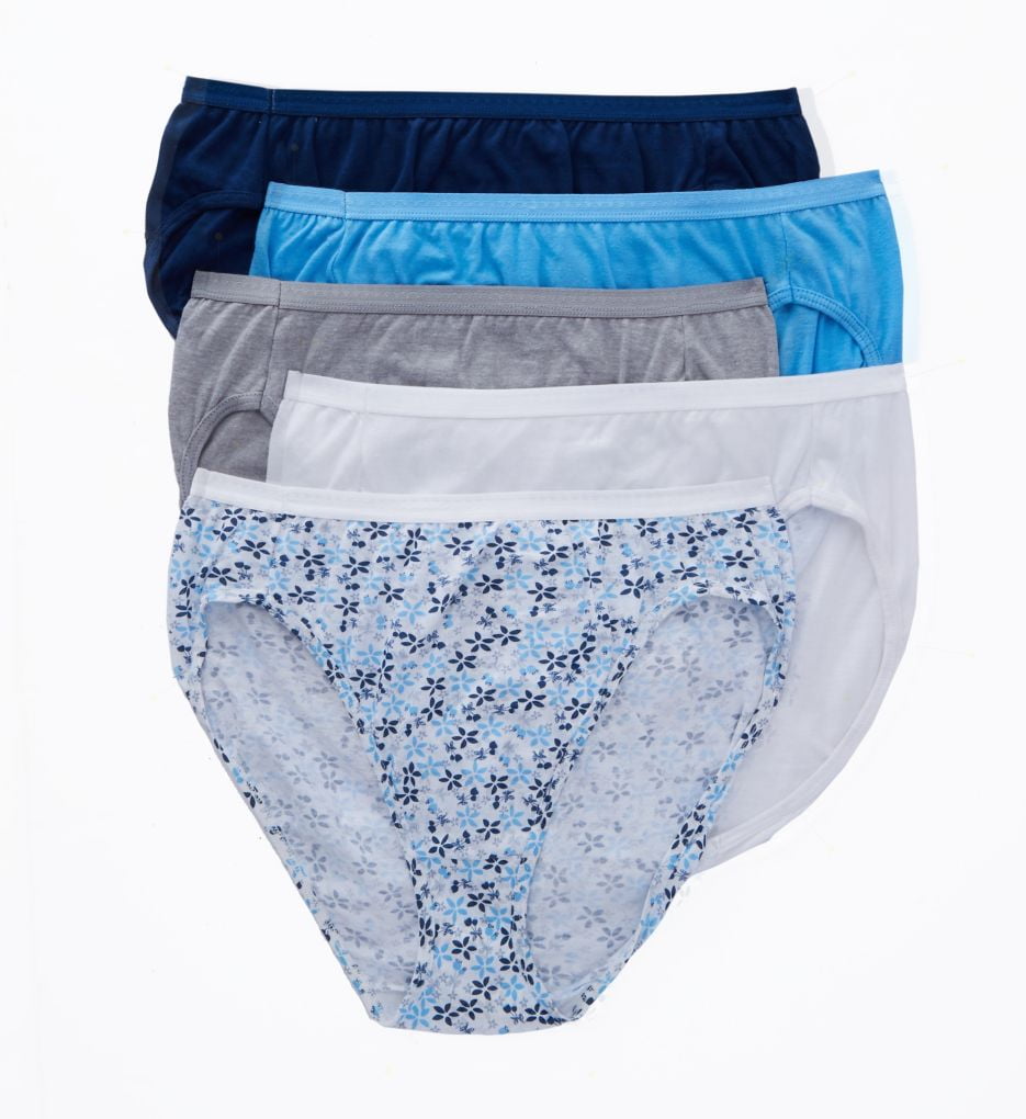 Hanes Ultimate Women's 4-Pack Hi-Cut Panties, White, 7 at  Women's  Clothing store: Briefs Underwear