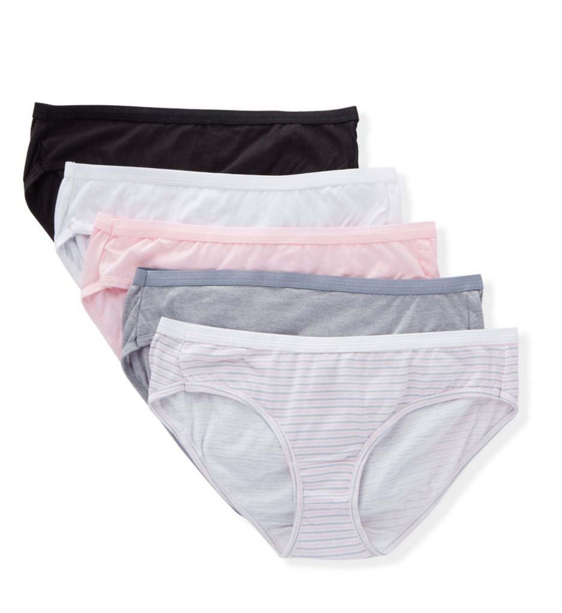 Hanes Ultimate Women's Comfort Cotton Hipster Underwear, 5-Pack 