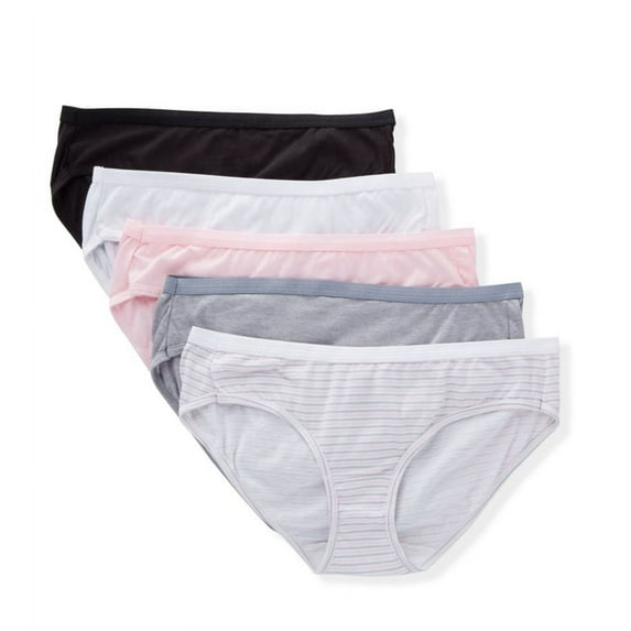 Hanes Ultimate Women's Comfort Cotton Hipster Underwear, 5-Pack