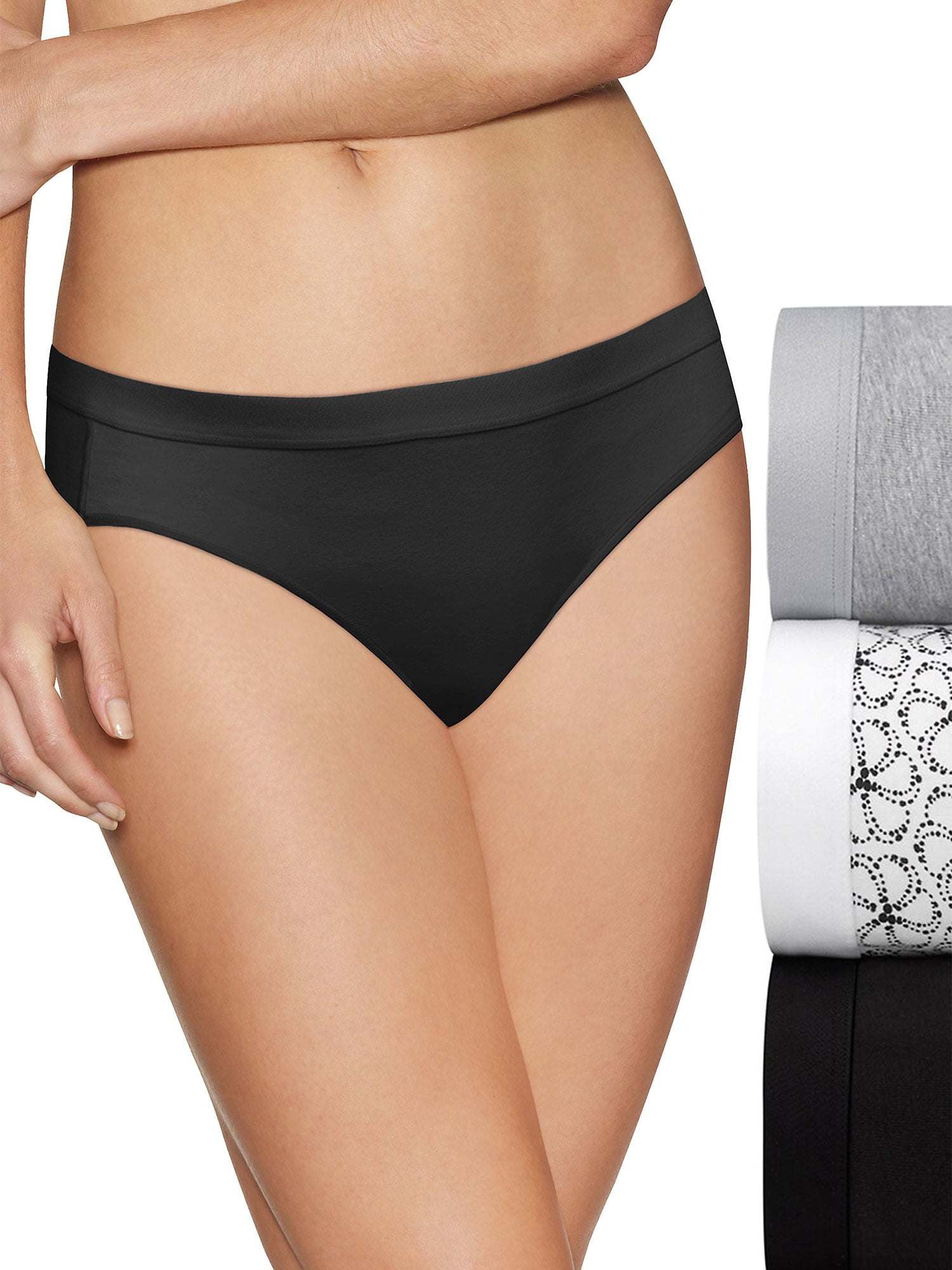 Hanes Ultimate™ Women's Constant Comfort® X-Temp® Bikini 3-Pack Assorted  Grey/Black 5