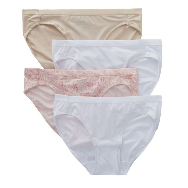 Hanes Ultimate Women's Cool Comfort Microfiber Bikini Underwear, 4