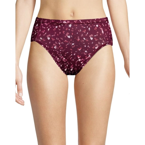 Hanes Ultimate Women's Cool Comfort Microfiber Hi-Cut Underwear, 4-Pack