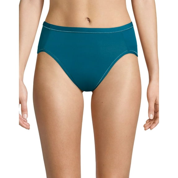 Hanes Ultimate Women's Cool Comfort Microfiber Hi-Cut Underwear, 4-Pack