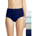 thumbnail image 1 of Hanes Ultimate Women's High-Waisted Brief Underwear, 4-Pack White/Blue Bling/Sterling Grey/Coil Blue 6, 1 of 6