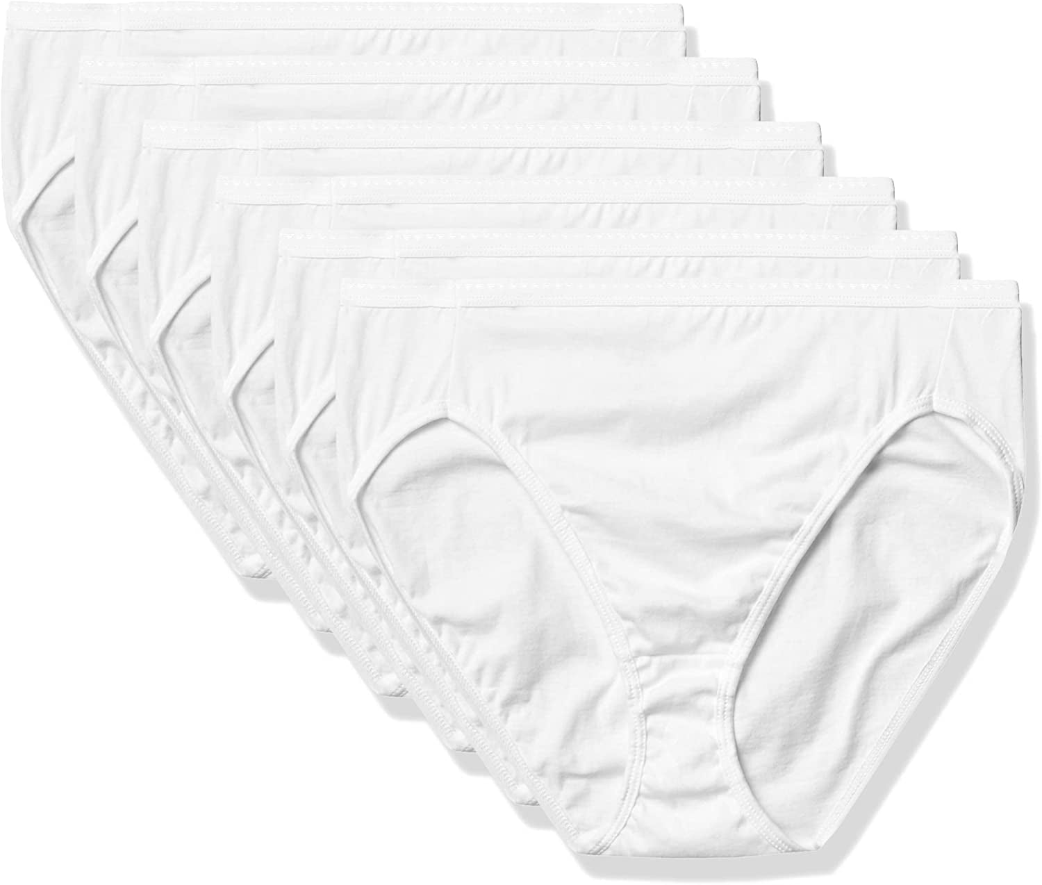 Hanes Ultimate Women's High-Waisted Panties, Moisture-Wicking Cotton  Briefs, High-Rise Underwear, 6-Pack (Colors May Vary)