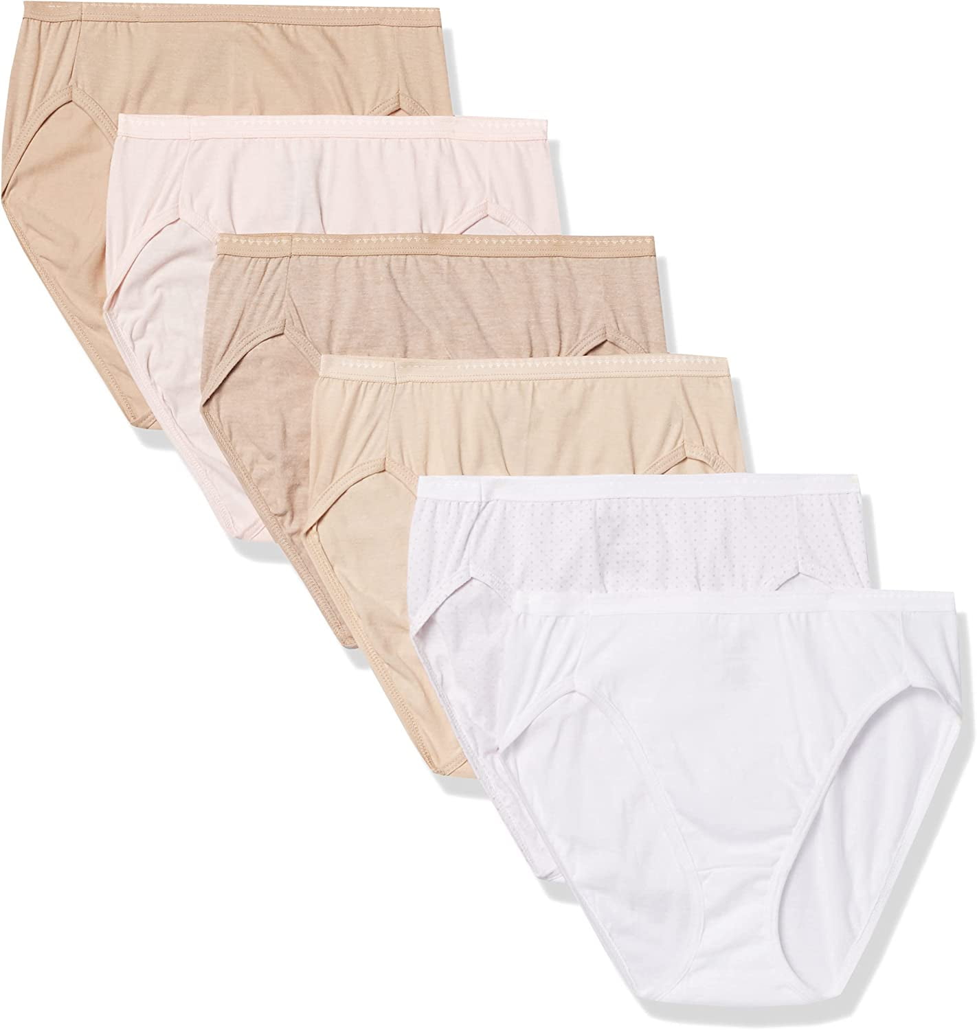 Hanes Ultimate Women's High-Waisted Panties, Moisture-Wicking Cotton Briefs, High-Rise Underwear