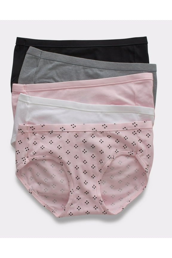 Ultimate Women’s Hipster Underwear 5-Pack ComfortSoft Wicking Soft Stretchy