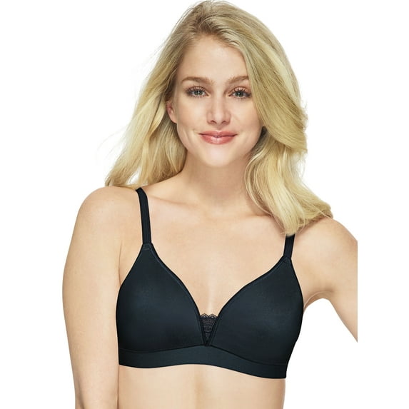 Hanes Ultimate Women's Unlined Wireless Bra with T-Shirt Softness Black S