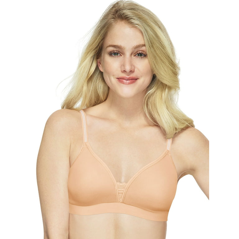 Hanes Womens Ultimate ComfortBlend T-Shirt Unlined Wirefree Bra L