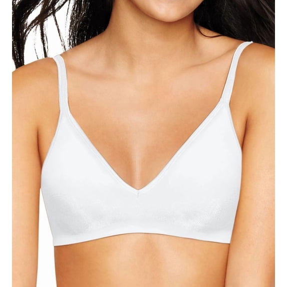 Women's Hanes HU11 Ultimate Comfy Support 2 Ply Wirefree Bra (White L)