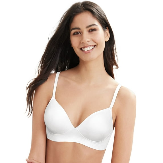 Hanes Ultimate Women's Wireless Bra with No-Dig Support White 2XL