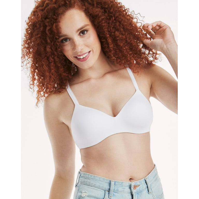 Hanes Ultimate Women's Wireless Bra with T-Shirt Softness White 36A