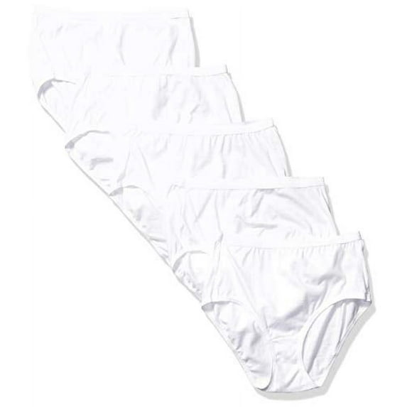 Hanes Ultimate Womens Cotton Comfort Ultra Soft Brief (6, White 4 Pack)