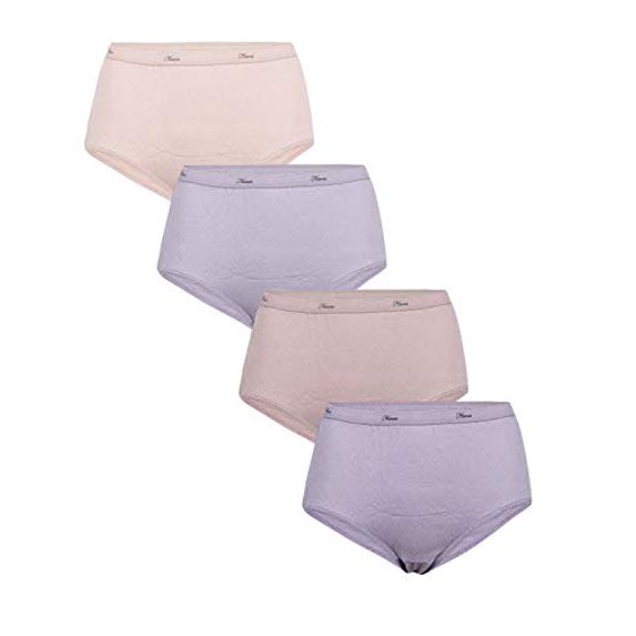 Hanes Ultimate Womens Cotton Comfort Ultra Soft Brief 5, Assorted Colors 4 Pack