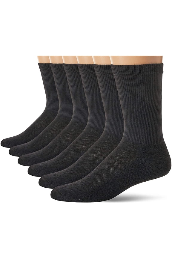 Hanes Ultimate mens 6-pack X-temp Crew Socks
