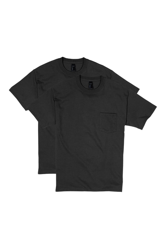 Beefy-T Unisex Pocket T-Shirt, Value 2-Pack Black 2XL