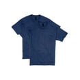 thumbnail image 1 of Hanes Beefy-T Unisex Pocket T-Shirt, Value 2-Pack Navy 2XL, 1 of 3