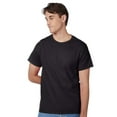 thumbnail image 1 of Hanes Unisex Authentic Short Sleeve T-Shirt 100% Cotton Jersey Classic Fit Solid Color Tee (Black, M), 1 of 7