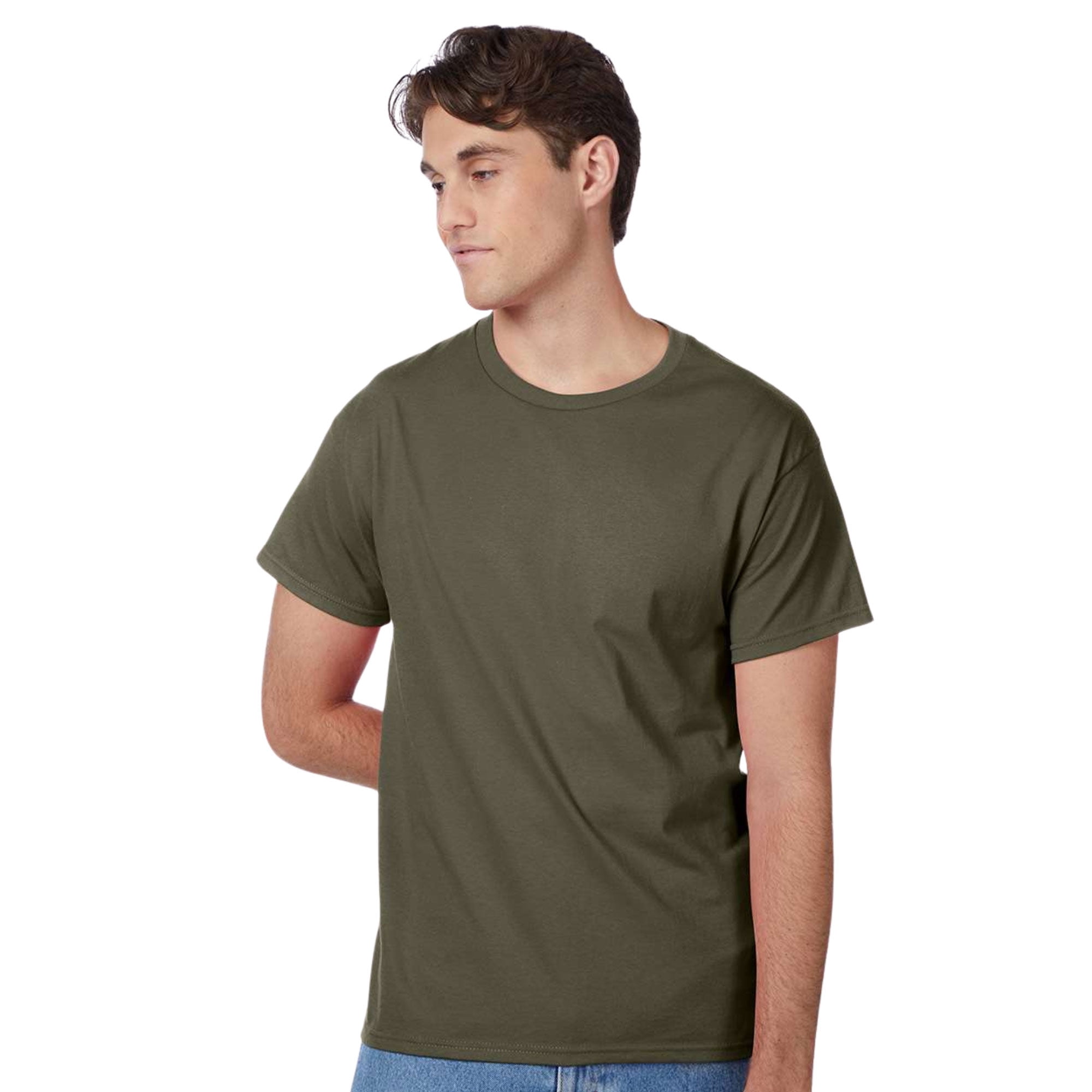 Hanes Unisex Authentic Short Sleeve T-Shirt 100% Cotton Jersey Classic ...