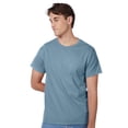 thumbnail image 1 of Hanes Unisex Authentic Short Sleeve T-Shirt 100% Cotton Jersey Classic Fit Solid Color Tee (Stonewashed-Blue, 3XL), 1 of 7