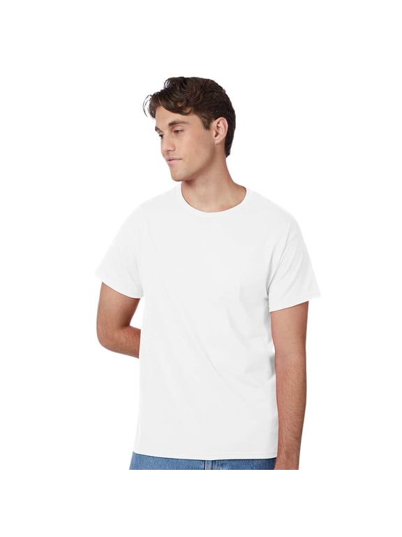 Unisex Authentic Short Sleeve T-Shirt 100% Cotton Jersey Classic Fit Solid Color Tee (White, 3XL)