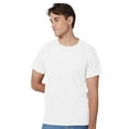 thumbnail image 1 of Hanes Unisex Authentic Short Sleeve T-Shirt 100% Cotton Jersey Classic Fit Solid Color Tee (White, L), 1 of 7