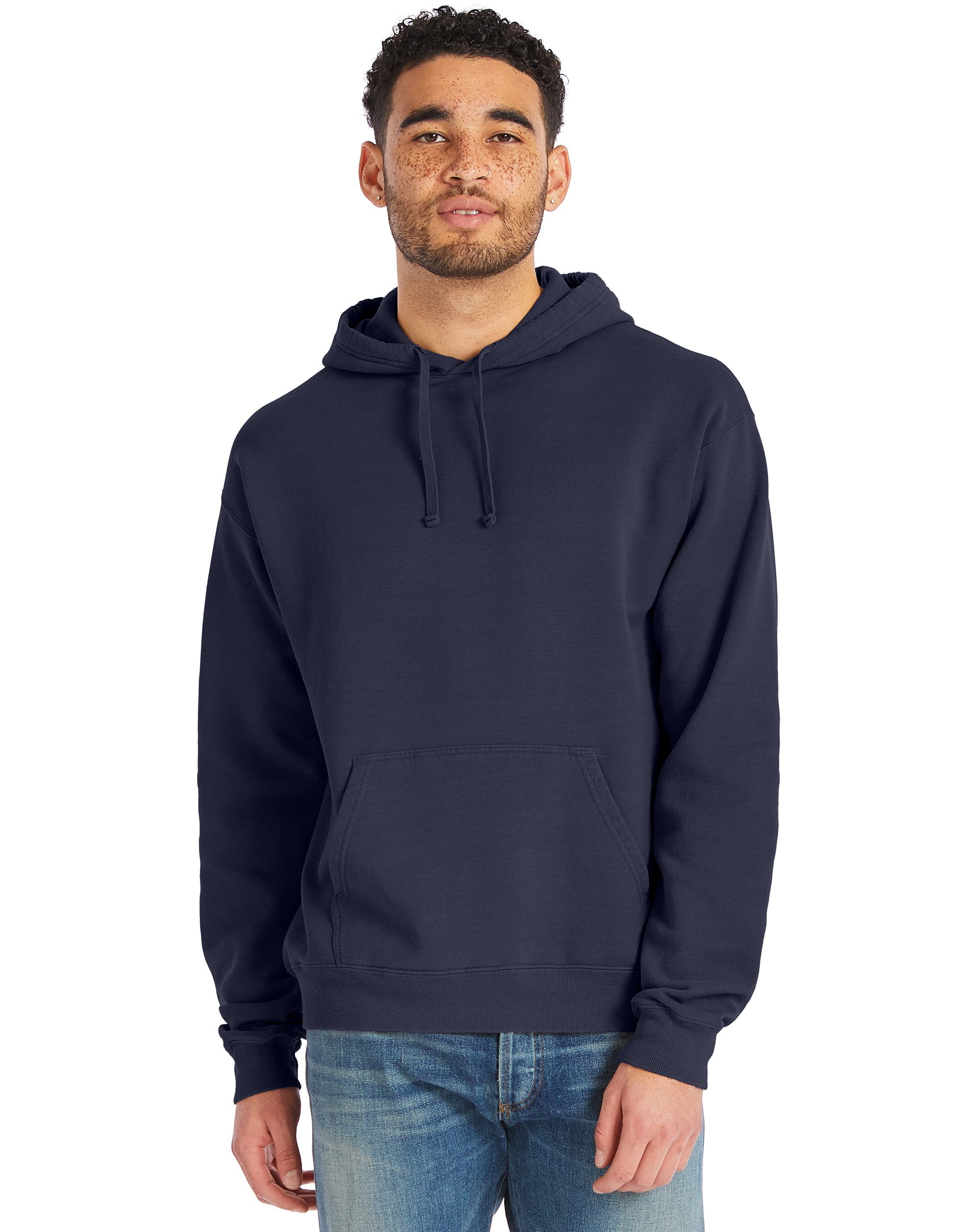 Comfort Colors Navy Garment Dyed School Seal Hooded Sweatshirt