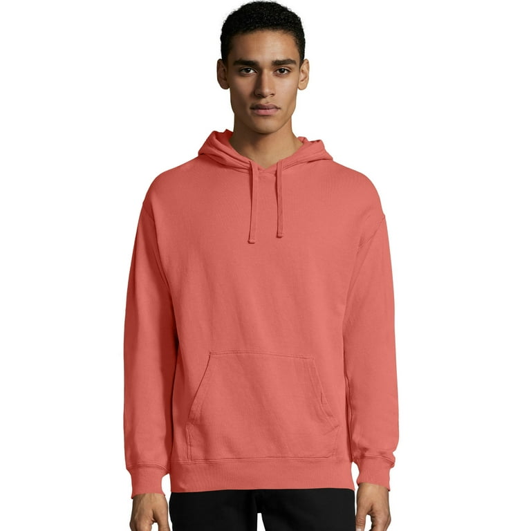 Hanes Unisex ComfortWash Garment Dyed Fleece Hoodie Sweatshirt Nantucket Red 2XL