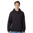 thumbnail image 1 of Hanes Unisex EcoSmart Hooded Sweatshirt, 50/50US Cotton/Polyester Winter Long Sleeve Fleece Pullover (Black, 2XL), 1 of 9