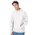 thumbnail image 1 of Hanes Unisex EcoSmart Hooded Sweatshirt, 50/50US Cotton/Polyester Winter Long Sleeve Fleece Pullover (White, L), 1 of 8