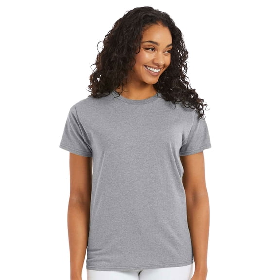 Hanes Unisex EcoSmart Short Sleeve T-Shirt Classic Crewneck Tees (Light Steel, 4XL)