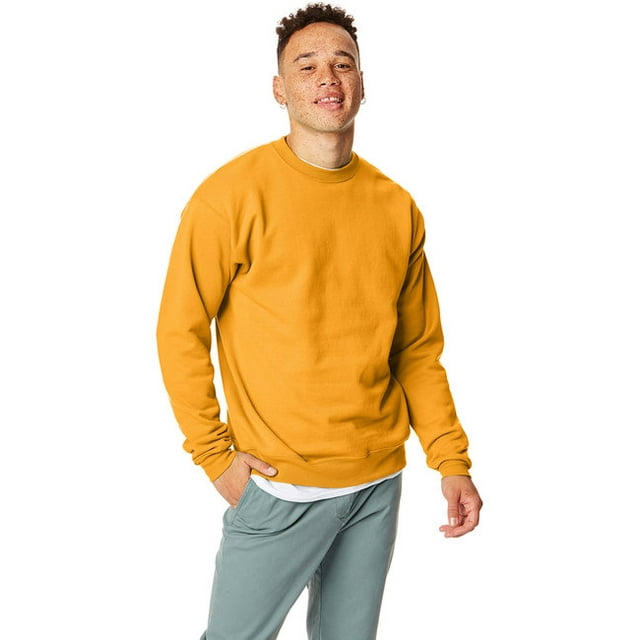 Hanes Unisex Ecosmart Crewneck Sweatshirt - GOLD - 4XL