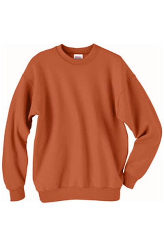Unisex Ecosmart Crewneck Sweatshirt - ORANGE - 5XL