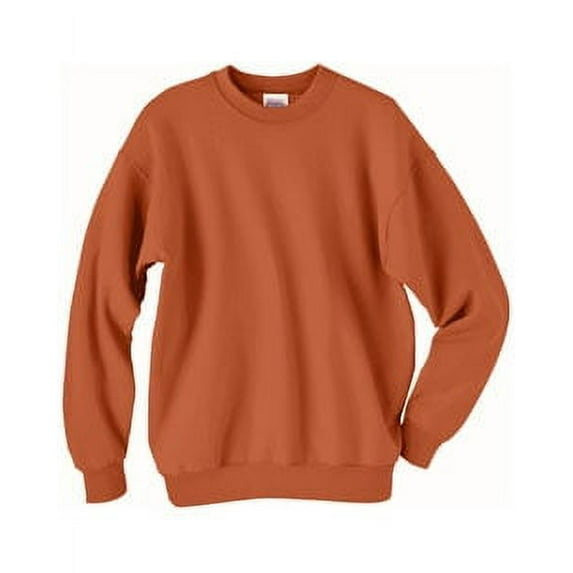 Hanes Unisex Ecosmart Crewneck Sweatshirt - ORANGE - M