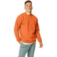 thumbnail image 1 of Hanes Unisex Ecosmart Crewneck Sweatshirt - SAFETY ORANGE - S, 1 of 2