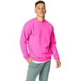 thumbnail image 1 of Hanes Unisex Ecosmart Crewneck Sweatshirt - SAFETY PINK - M, 1 of 2