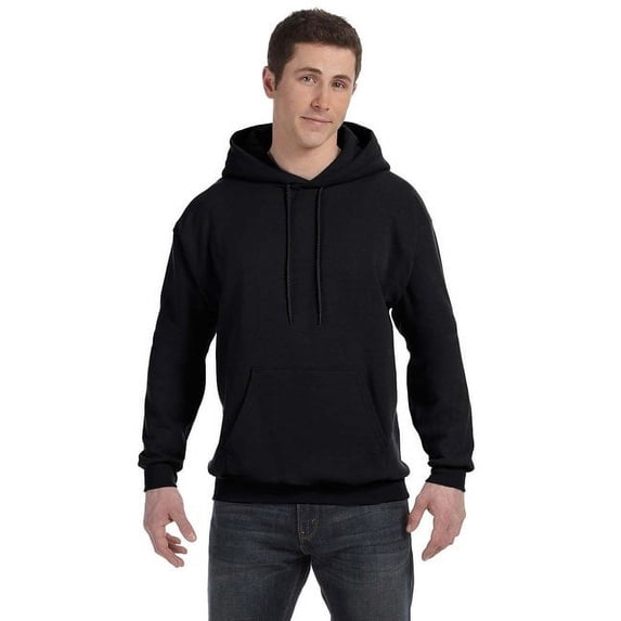 Hanes Unisex Ecosmart Pullover Hooded Sweatshirt - BLACK - M